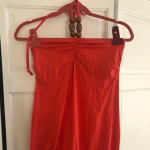 Coral halter top